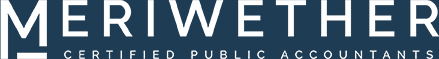 Meriwether CPA White Logo